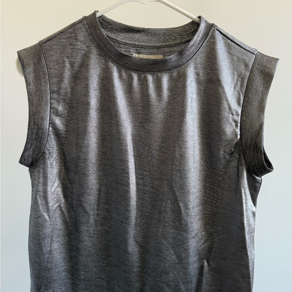 Silver Sleeveless Women's Muscle Party Tee